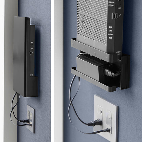 ウォール隠せるルーター収納 タワー Lサイズ 石こうボード壁対応.|s12